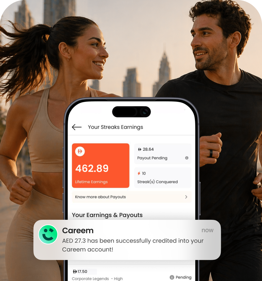 Streaks payout walking rewards